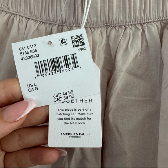 AE Women’s Embroidered Eyelet Dusty Pink Ethereal Fairy Girly Matching Set NWT - Picture 11 of 11